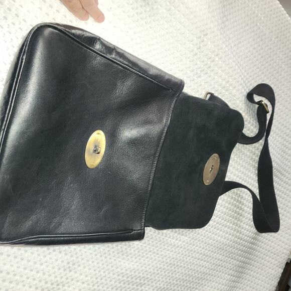 VINTAGE MULBERRY XL BLACK LEATHER ANTHONY  CROSSBODY BAG - Picture 3 of 12